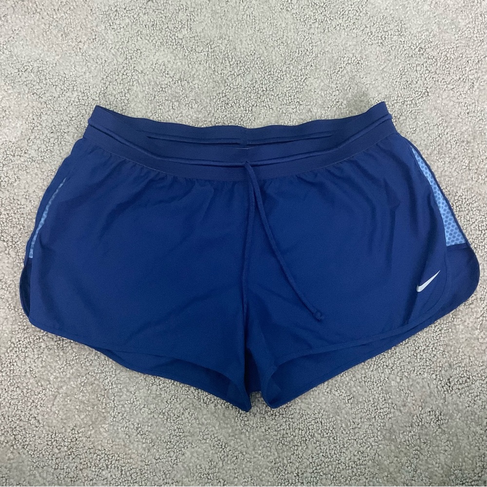 Nike Dri Fit Dark Blue Running Athletic Shorts Size Large Exercise Gym Sport